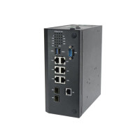 Мережевий шлюз Lanner ICS-P371F Intel Elkhart Lake X6425E with 1x DDR4 SO-DIMM 8GB, 6x 2.5GbE RJ45 with one pair by pass, 2x GbE SFP, 1x Console, 1x m.2 2242 SATA, 1x Micro SD, 1x 2.5