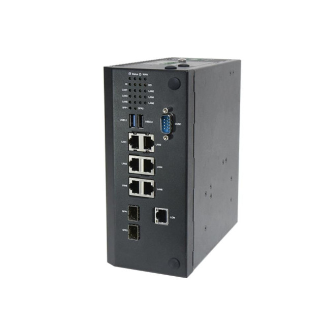 Мережевий шлюз Lanner ICS-P371F Intel Elkhart Lake X6425E with 1x DDR4 SO-DIMM 8GB, 6x 2.5GbE RJ45 with one pair by pass, 2x GbE SFP, 1x Console, 1x m.2 2242 SATA, 1x Micro SD, 1x 2.5
