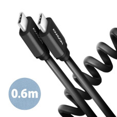 Кабель USB-C TO USB-C 0.6M 60W TWISTER BLK BUCM-CM10TB AXAGON