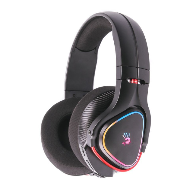 Ігрові бездротові навушники з мікрофоном, RGB, Bluetooth + 2.4GHz + 3.5 jack