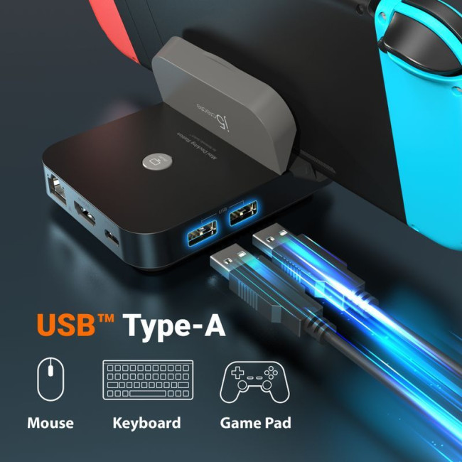 Док станція Nintendo Switch (HDMI/PD/USB-A/USB-C/LAN)