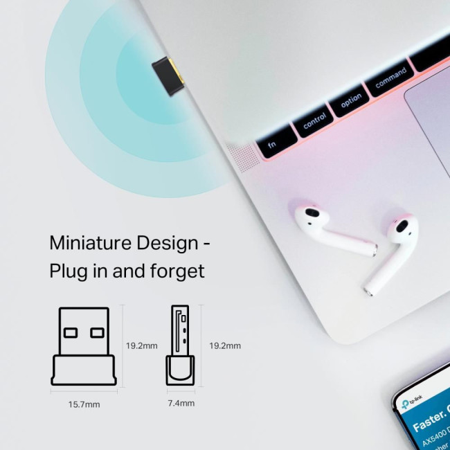 Бездротовий Nano Wi-Fi Bluetooth 4.2 USB-адаптер, Archer T2UB Nano TP-LINK