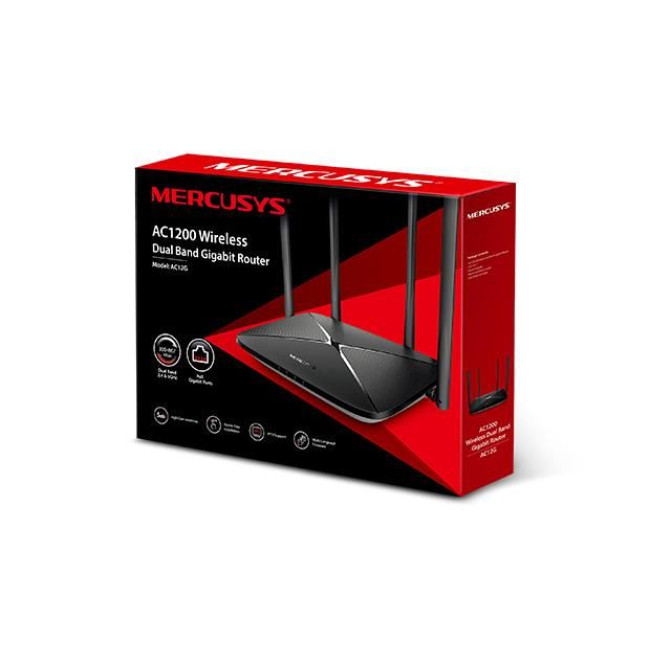 Двохдіапазонний гігабітний маршрутизатор Mercusys AC12G