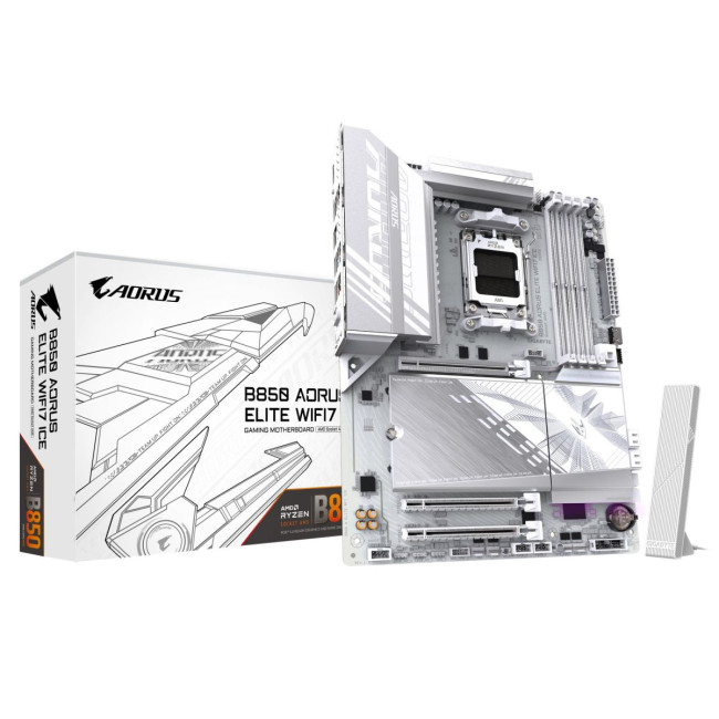 Материнська плата AMD B850 SAM5 ATX B850 A ELITE WF7 ICE GIGABYTE