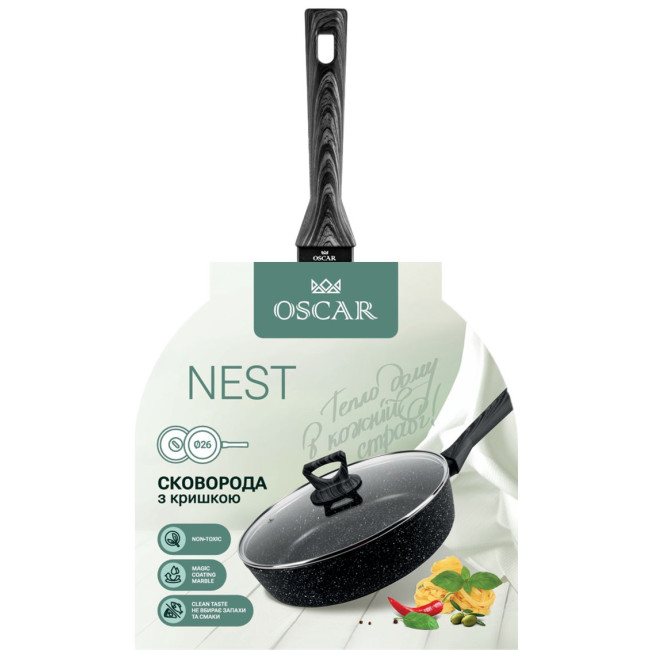 Сковорода з кришкою Oscar Nest, 26 см