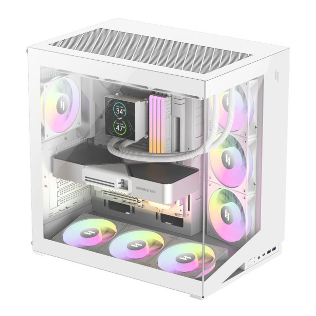 CASE MIDITOWER ATX W/O PSU/NEX C56 WH GAMEMAX