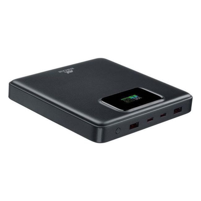 Портативний зарядний пристрій, 25800 mA, PD 100W, з LCD, чорний