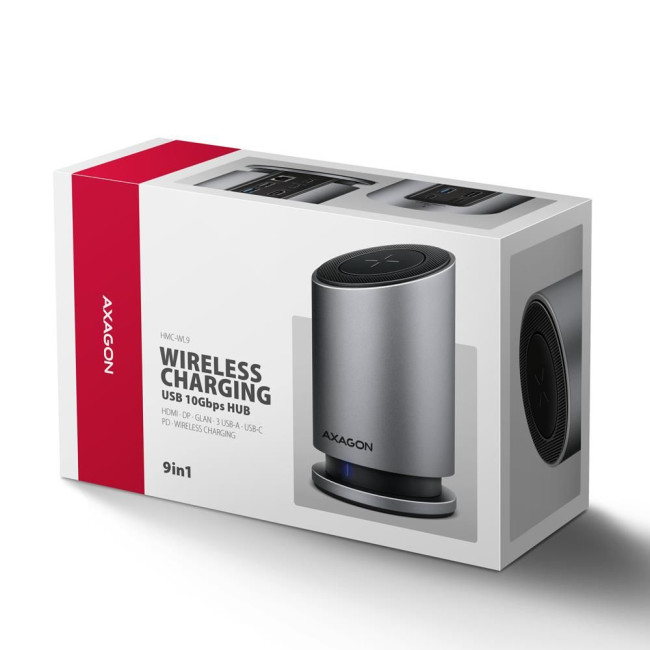 Концентратор USB-C 9IN1 WRL 0.6M HMC-WL9 AXAGON