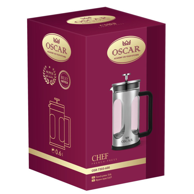 Френч-прес Oscar Chef, 0.6 л