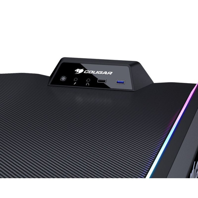 Стіл для геймера, ергономічний дизайн, USB 3,0/Audio хаб, RGB підсвічування, висота 810 мм