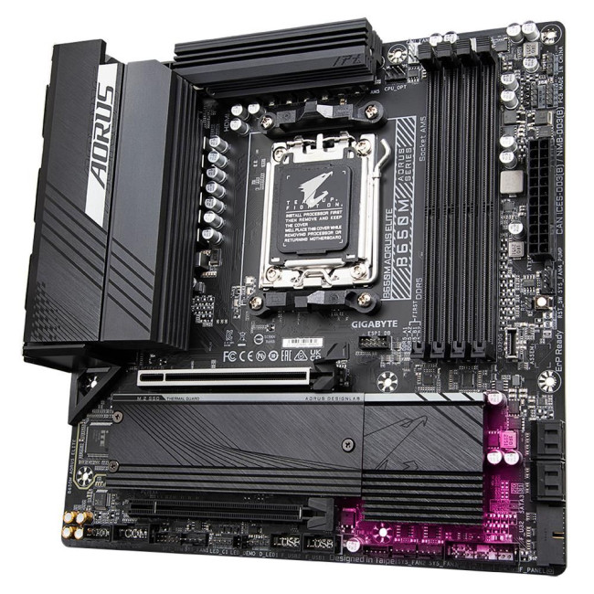 Материнська плата AMD B650 SAM5 MATX B650M AORUS ELITE 1.3 GIGABYTE