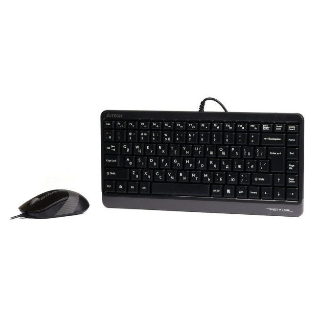 Комплект дротовий Fstyler клавіатура+миша, чорно-сірий, USB