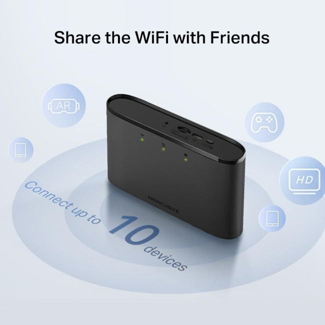 Точка доступу з функцією маршрутизації, мережеве обладнання MOBILE 150MBPS 4G LTE MT110 MERCUSYS