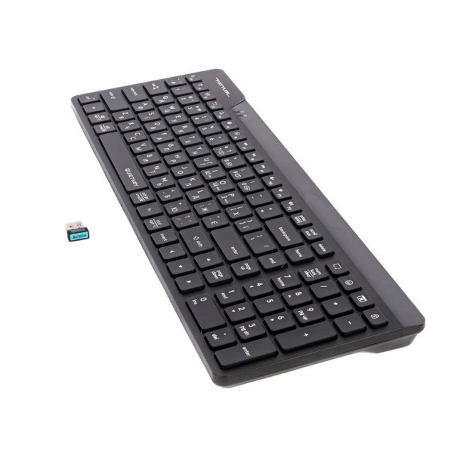 Клавіатура бездротова Fstyler, Bluetooth / 2.4 ГГц, quiet key, чорний