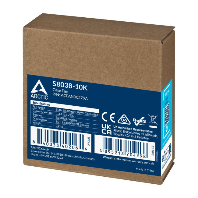 Корпусний вентилятор 80MM S8038-10K ACFAN00279A ARCTIC