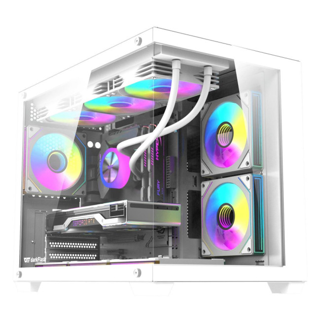 CASE MINITOWER MATX W/O PSU/B275 PRO WHITE DARK FLASH
