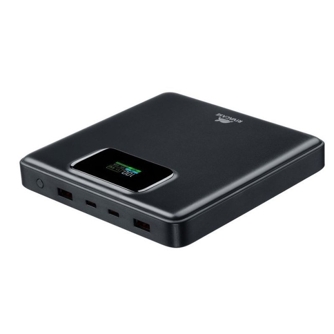 Портативний зарядний пристрій, 25800 mA, PD 100W, з LCD, чорний