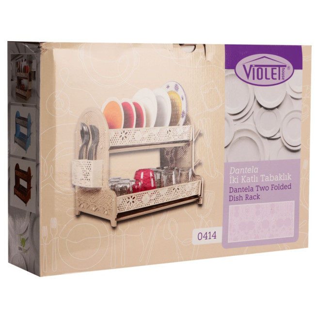 Сушка для посуду Violet House 0414 Ажур Cream  38х28х41.5 см 
