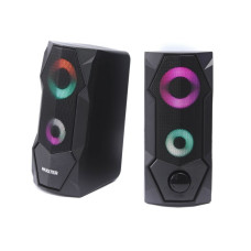 Акустична система, пластиковий корпус, 6 Вт, USB живлення, RGB підсвічування, чорний