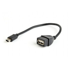 Кабель OTG USB 2.0, A-мама/mini B-тато, 0.15 м