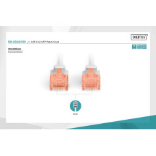 Патч-корд CAT 6 U-UTP, PVC AWG 26/7, довжина 3 м, колір сірий DK-1612-030 DIGITUS by ASSMANN