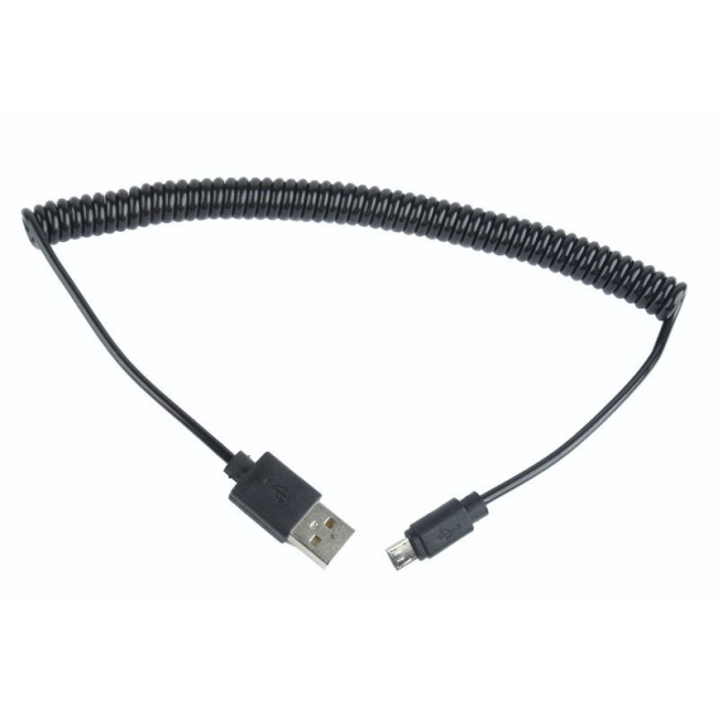 Кабель micro спіральний USB 2.0 A-тато/Micro B-тато