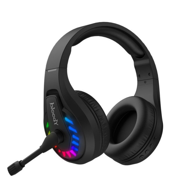 Ігрові навушники з мікрофоном, Neon LED Bluetooth + 2.4GHz + 3.5 jack