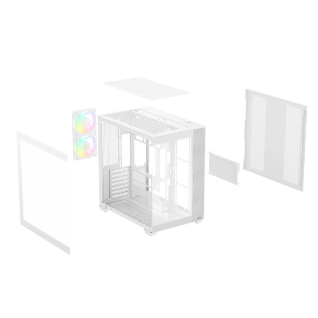 Корпус для комп'ютера ATX W/O PSU DELTA C74 ARGB білий (DELTA-C74-WHD200XX-GL) OCYPUS