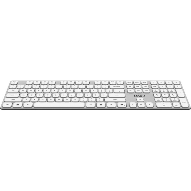 Комплект бездротовий клавіатура + миша MSI K210 W, білий