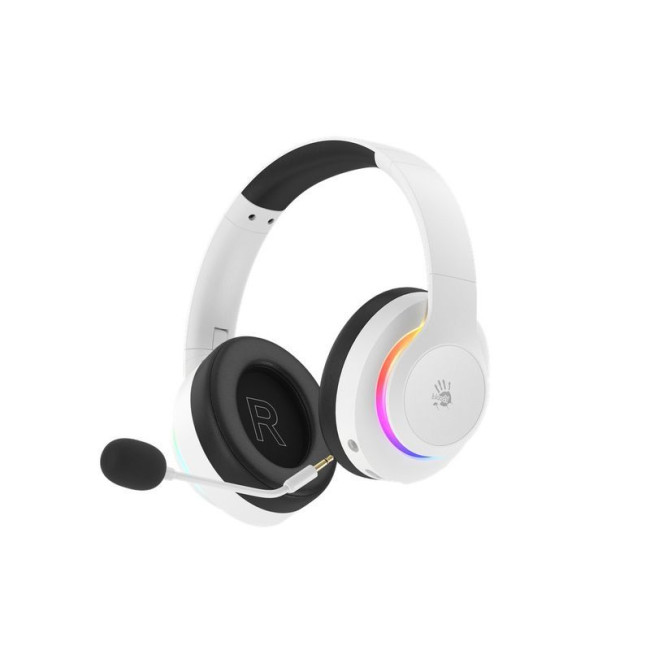 Ігрові бездротові навушники з мікрофоном, RGB підсвічування, Bluetooth + 2.4GHz + 3.5 jack