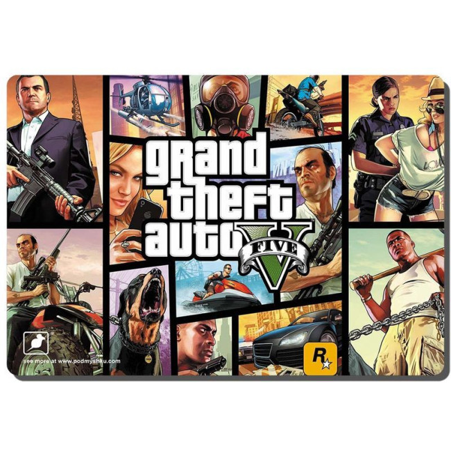 Килимок для миші ігровий, GTA 5, 220 х 320 мм
