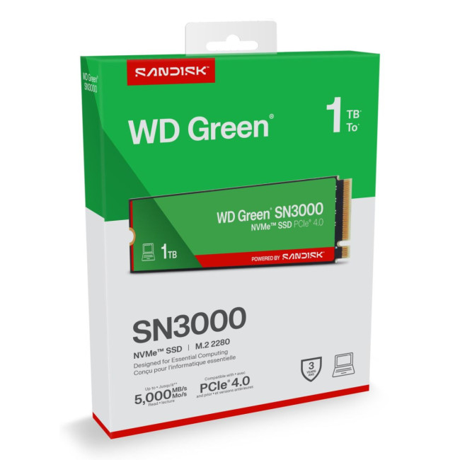 Твердотільний запам’ятовувальний пристрій накопичувач (SSD) G4 M.2 NVME 1TB GREEN SN3000 WDS100T4G0E SANDISK