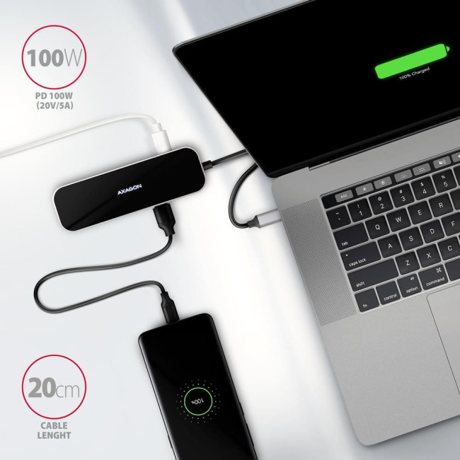 Концентратор USB-C 6IN1 0.2M HMC-6H4A AXAGON