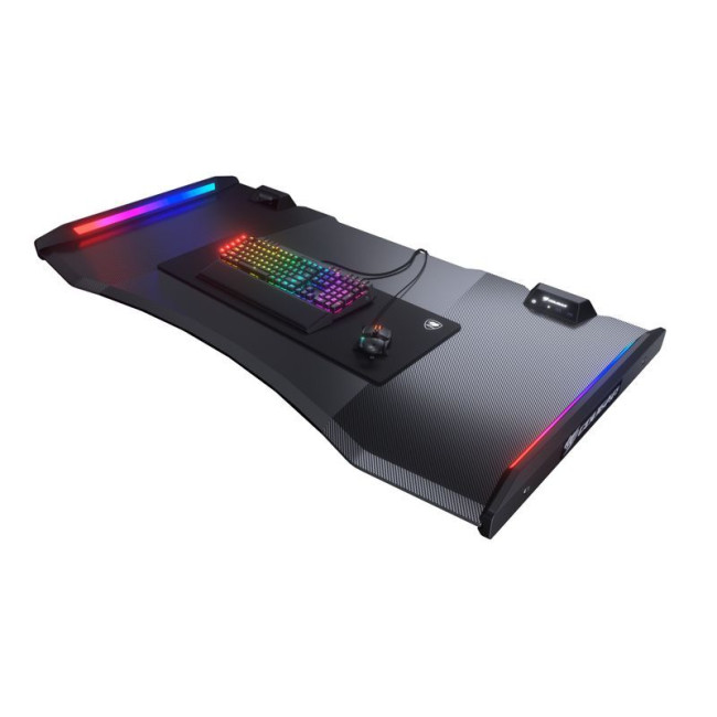 Стіл для геймера, ергономічний дизайн, USB 3.0/Audio хаб, RGB підсвічування, регулювання висоти