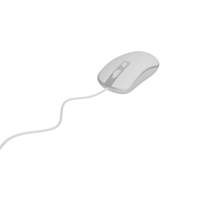 Оптична миша, USB інтерфейс, 1600 dpi, бiло-сiрий