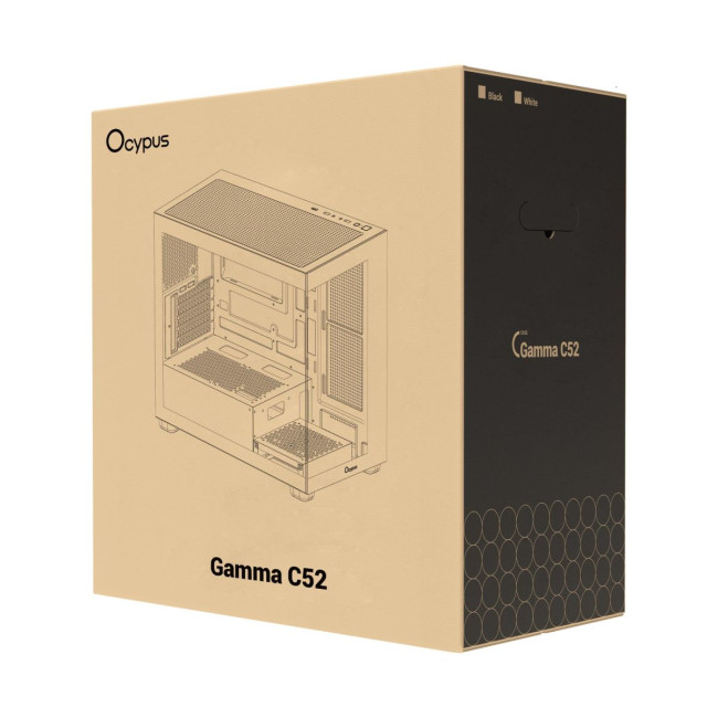 Корпус для комп'ютера MATX W/O PSU GAMMA C52 WH (GAMMA-C52-WHD000XX-GL) OCYPUS