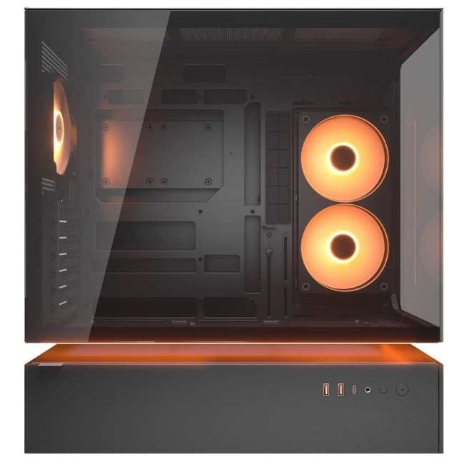 Ігровий корпус, 3*120 mm ARGB передвстановлені, Type-C x1, USB3.0 x2, Audio x1
