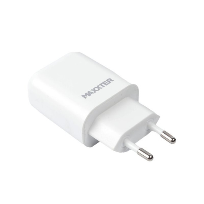 Мережевий зарядний пристрій, 1 USB + кабель USB-A to Type-C (Quick Charge 3.0) 5V/2.4A-9V/1.2A