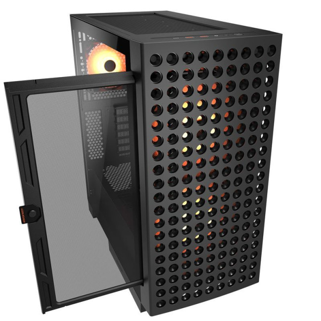 Ігровий корпус, вентилятори передвстановлені, ATX/mATX/mini-ITX, скляне вікно