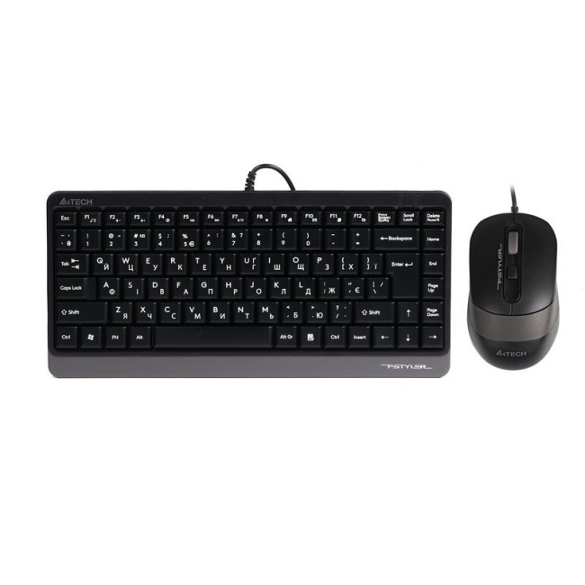Комплект дротовий Fstyler клавіатура+миша, чорно-сірий, USB
