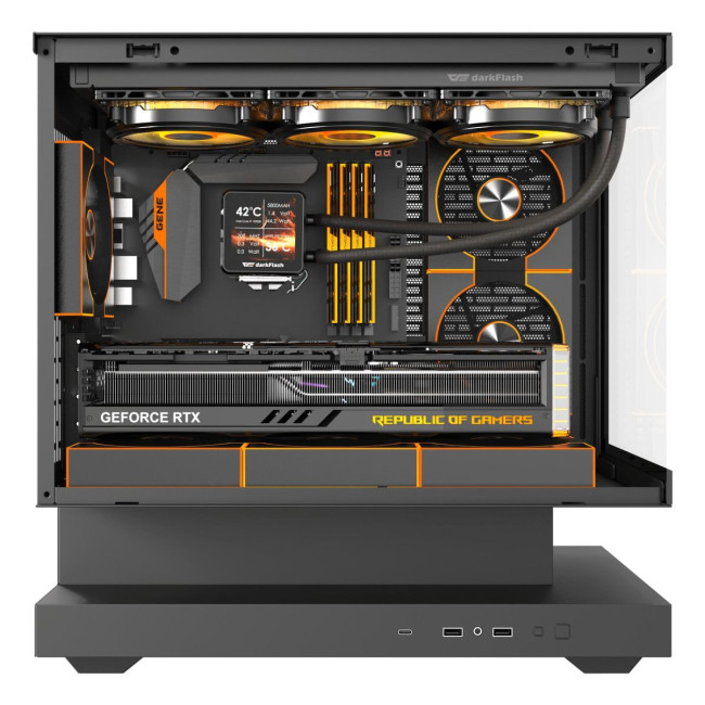 Корпус для комп'ютера MATX W/O PSU F1 BLACK DARK FLASH