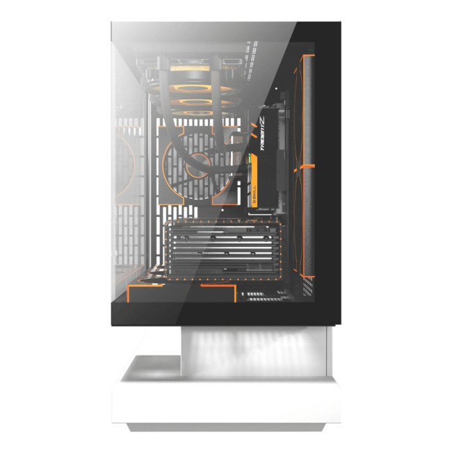 CASE MINITOWER MATX W/O PSU/F1 WHITE DARK FLASH