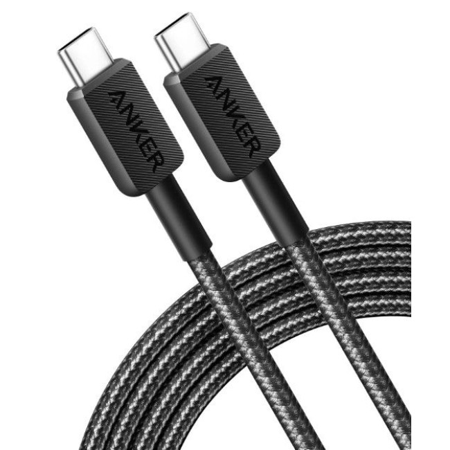 Кабель Anker 322 USB-C to USB-C - 0.9m Nylon Black