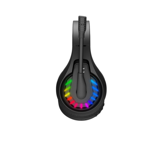 Ігрові навушники з мікрофоном, Neon LED Bluetooth + 2.4GHz + 3.5 jack