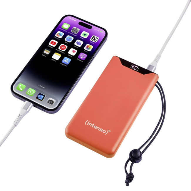 Портативний зарядний пристрій USB 10000MAH QC3.0 ORANGE F10000 7332038 INTENSO