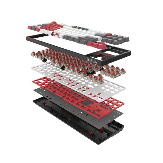 Клавіатура бездротова механічна ігрова, USB, RGB підсвічування, BLMS Red Plus Switch