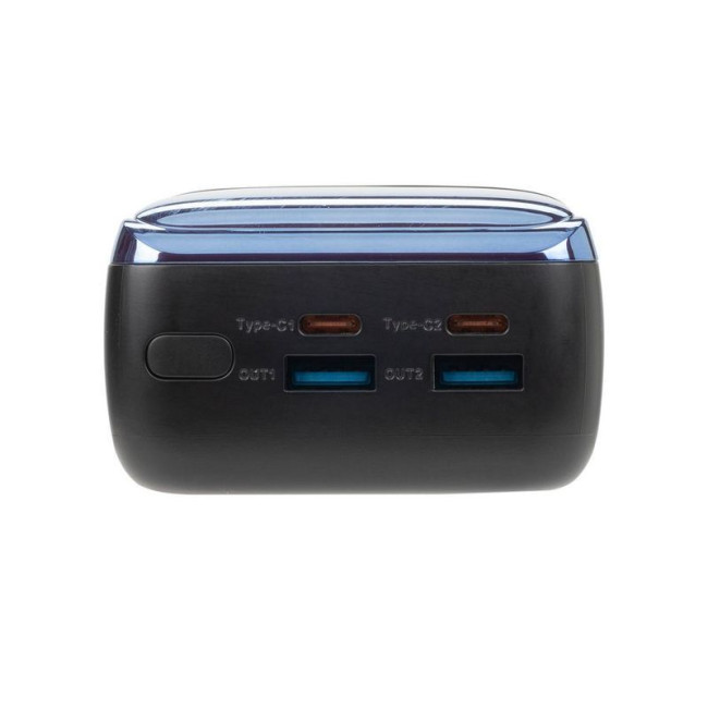 Портативний зарядний пристрій, 30000 mA, QC/PD 65W, з LCD, чорний