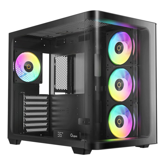 Корпус для комп'ютера IOTA C70 BK CURVE ARGB DIGITAL (IOTA-C70-BKD400CD-GL) OCYPUS