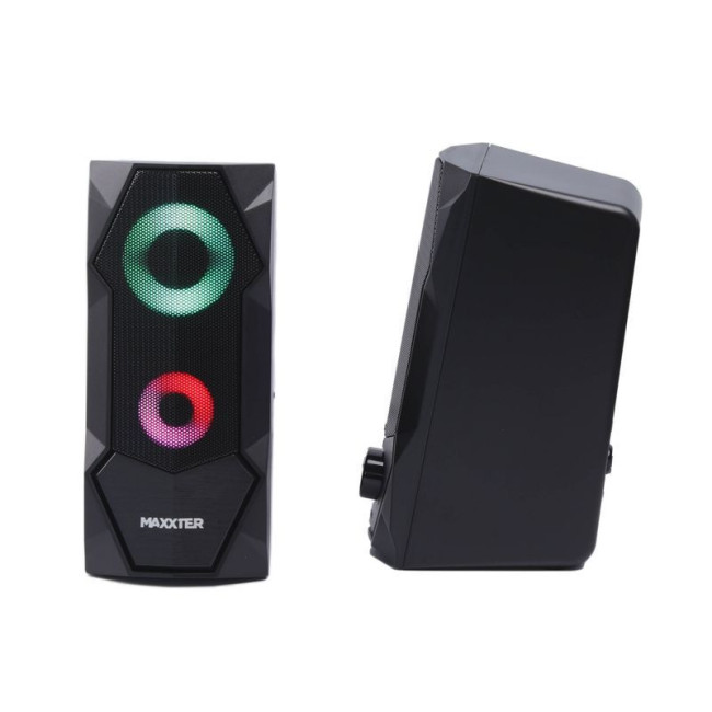 Акустична система, пластиковий корпус, 6 Вт, USB живлення, RGB підсвічування, чорний