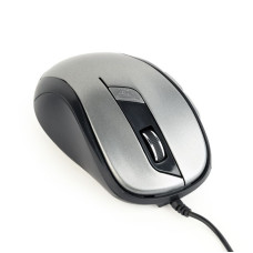 Оптична миша, USB інтерфейс, 1600 dpi, сіро-чорний